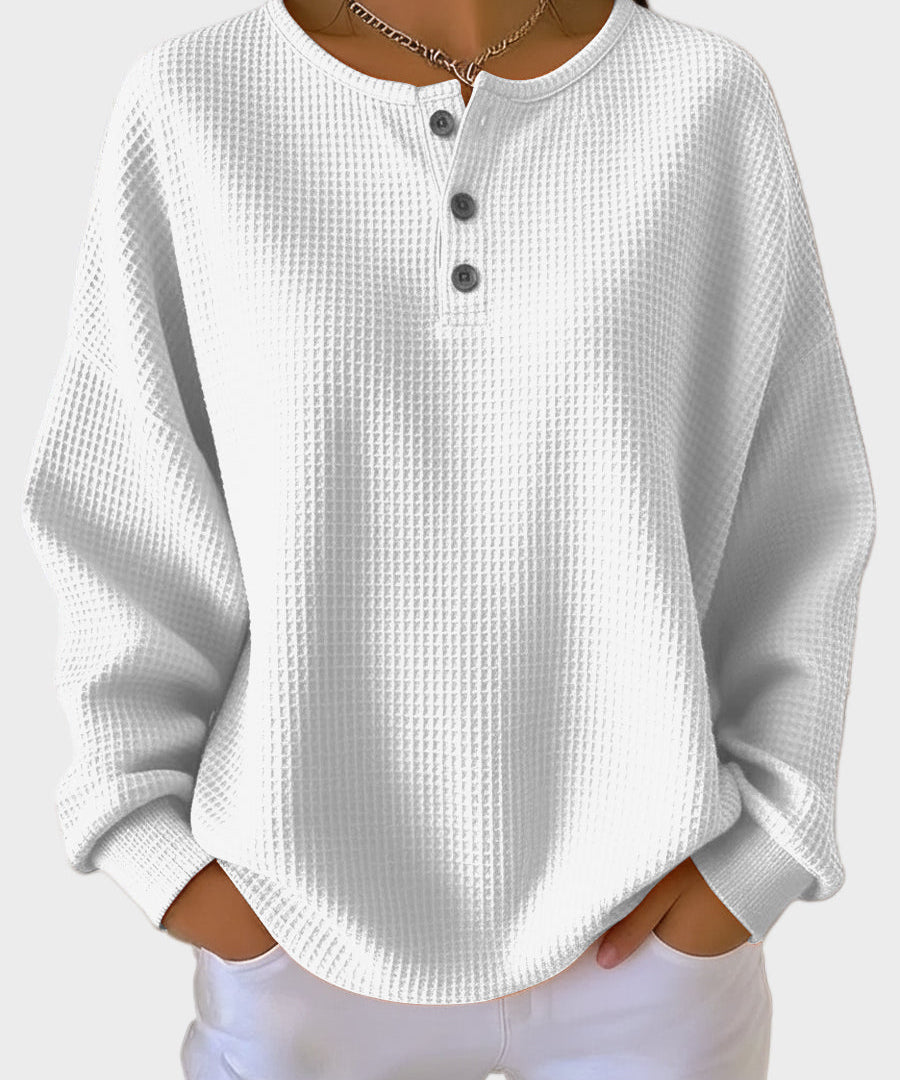 Anne - Henley majica od waffle pletiva