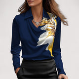 Charlotte – Elegantna Satenska Bluza s V-Izrezom
