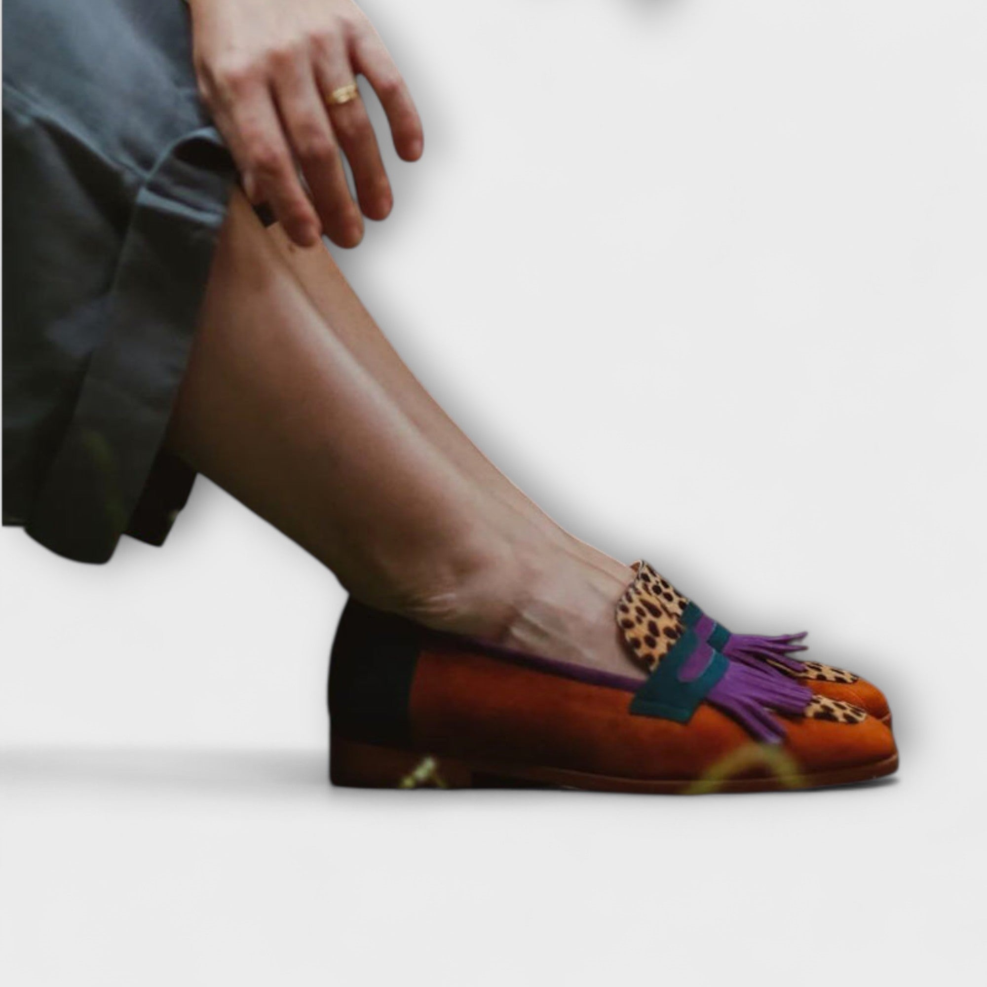 Mara – Smeđi Loafer s uzorkom leoparda