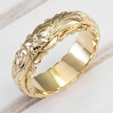 Elegantni Vintage Prsten zlatne boje s cvjetnim motivom