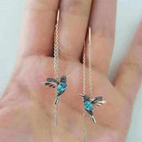 Elegantni Naušnice Ailes de Colibri - Email i Kristali
